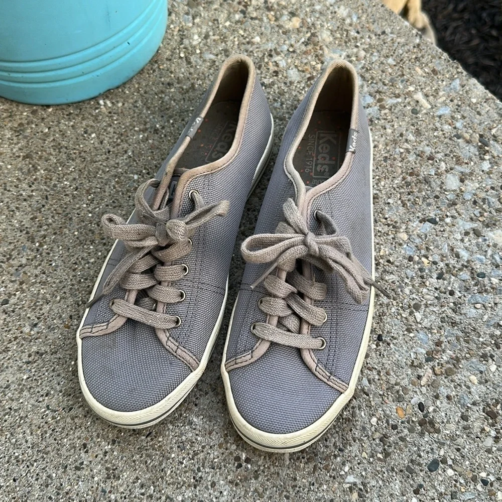 Grey & White Keds sneakers size 6.5 Women’s